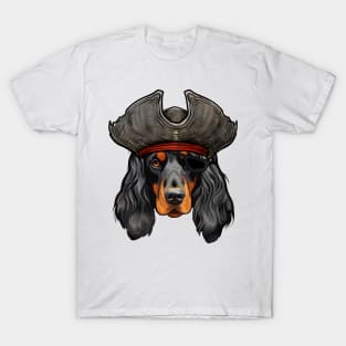 Funny Pirate Gordon Setter Dog T-Shirt